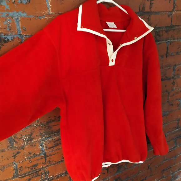 deadstock vintage synchilla-style fleece pullover Lipton Red Rose Herbal Tea - Picture 2 of 6